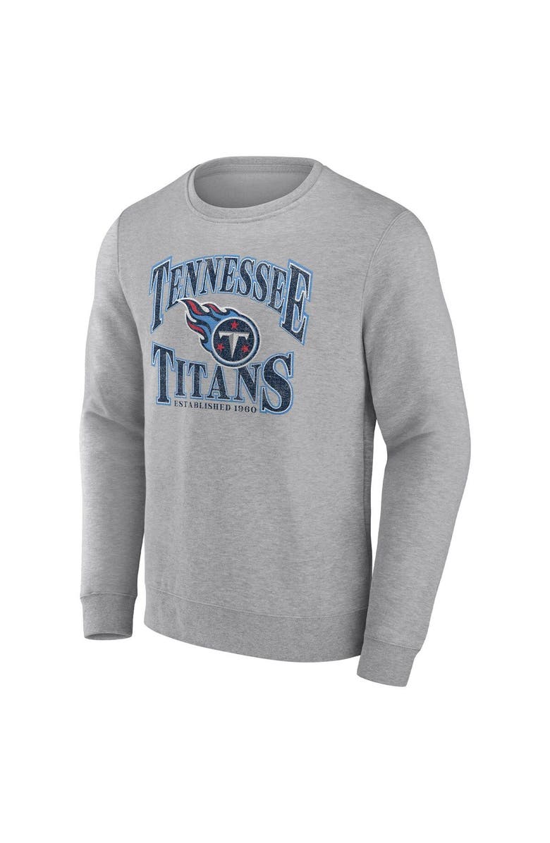 FANATICS Men's Fanatics Branded Heathered Charcoal Tennessee Titans Playability Pullover Sweatshirt, Alternate, color, 