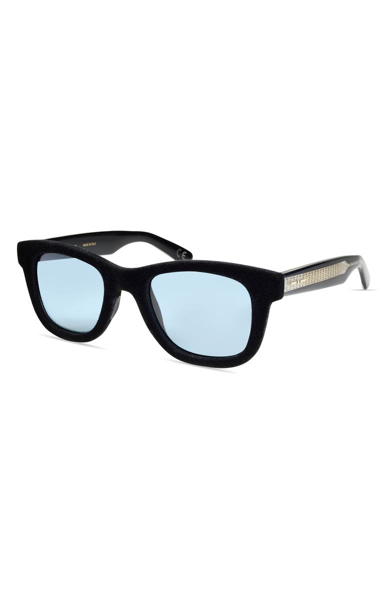 Italia Independent Azzurro Velvet Sunglasses, Alternate, color, Black