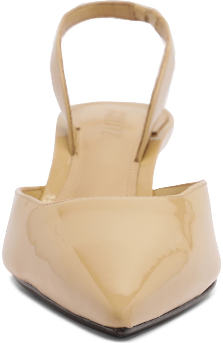 Schutz Paola Mid Slingback Pointed Toe Pump, Alternate, color, Buff Beige