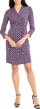 London Times Twist Front Draped Sheath Dress
