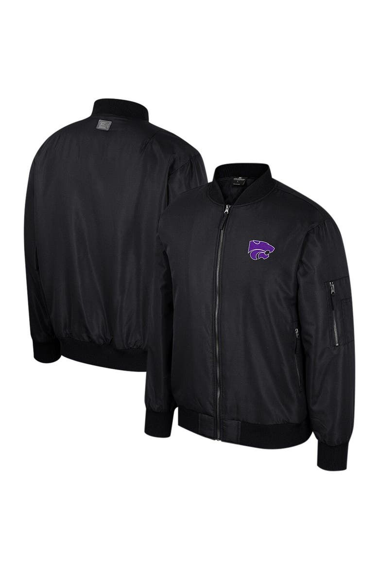 Men's Colosseum  Black Kansas State Wildcats Full-Zip Bomber Jacket, Main, color, Black