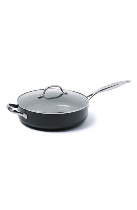 Valencia 4 1/2-Quart Anodized Aluminum Ceramic Nonstick Sauté Pan with Glass Lid