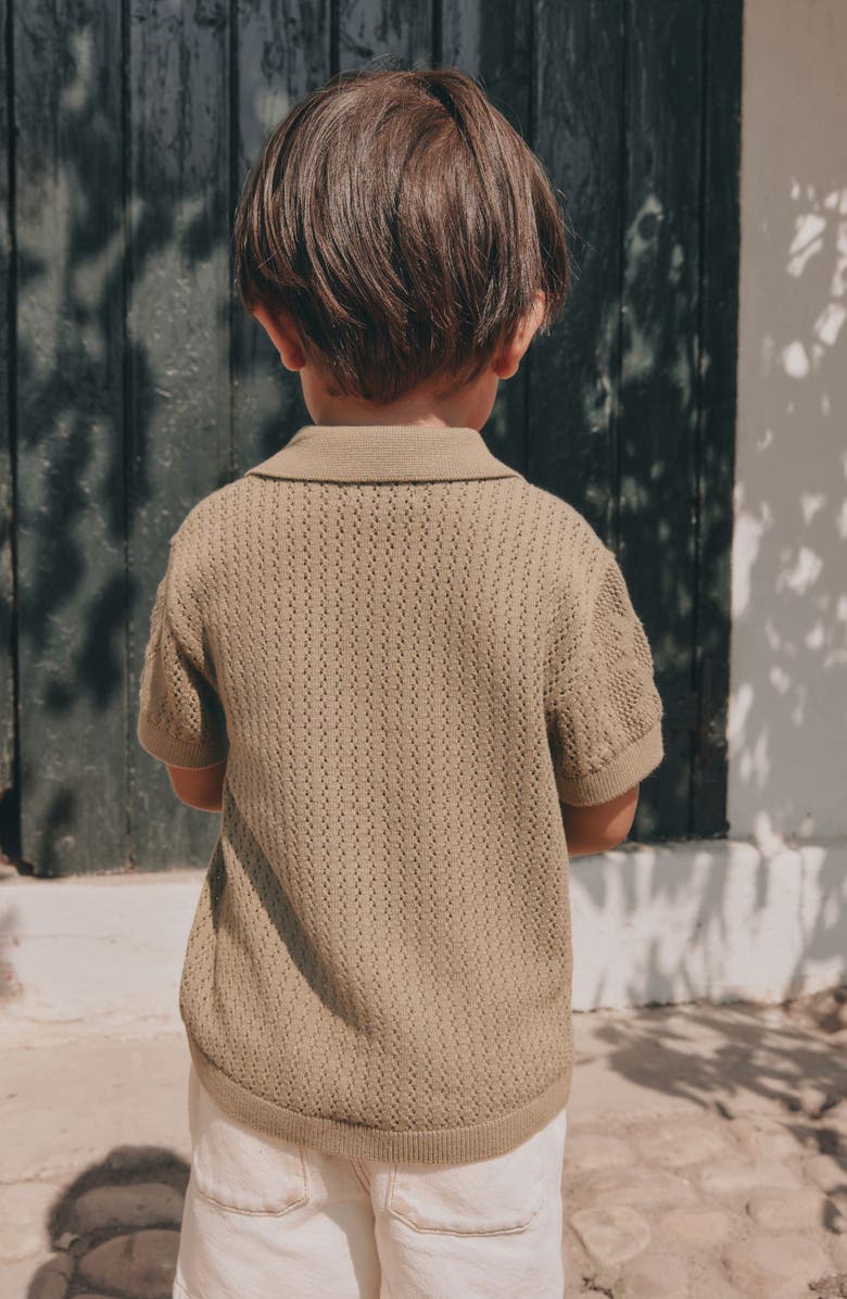 NEXT Kids' Cotton Knit Polo, Alternate, color, Green