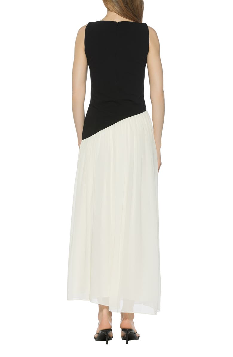 Alexia Admor Elowen U-Neck Maxi Dress, Alternate, color, Black/ White