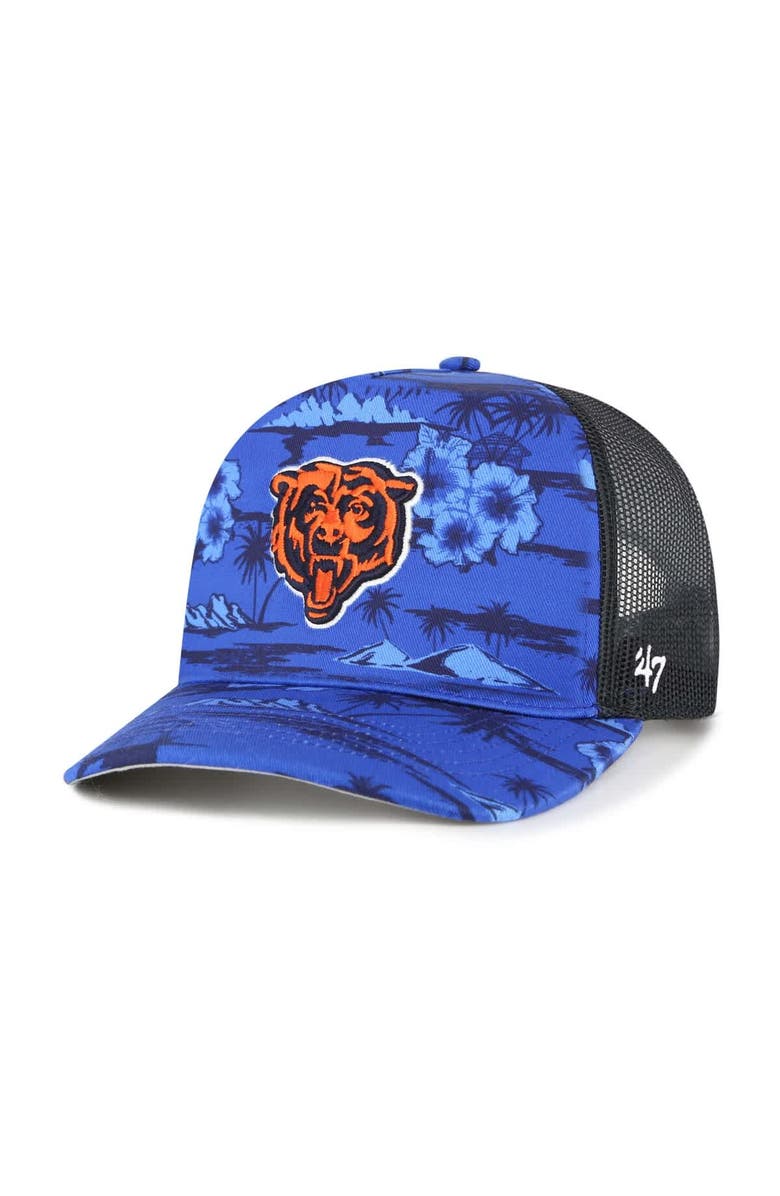 '47 Men's '47 Blue Chicago Bears Fiji Trucker Adjustable Hat, Main, color, 
