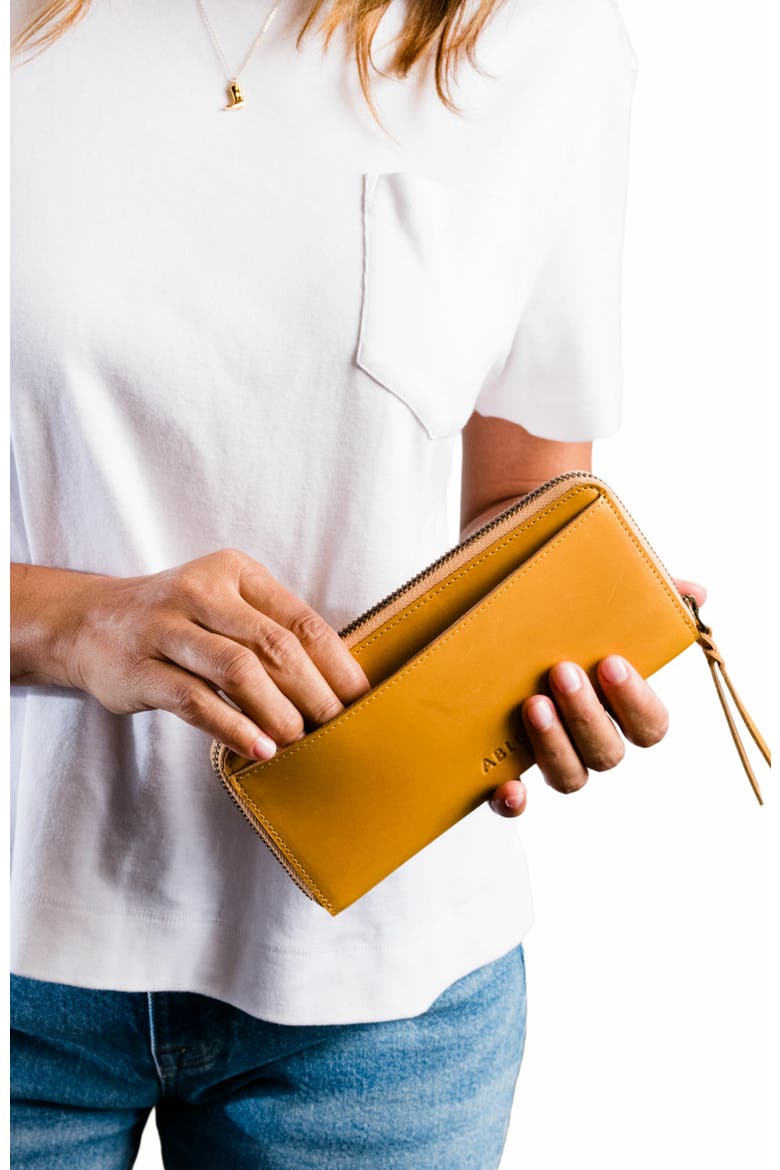 Helina Large Zip Around Wallet, Alternate, color, Cognac