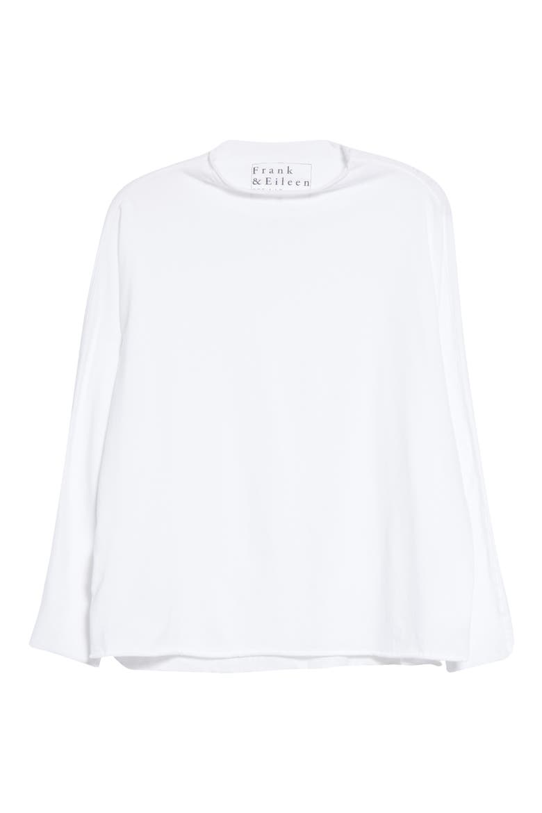Funnel Neck T-Shirt, Alternate, color, WHITE