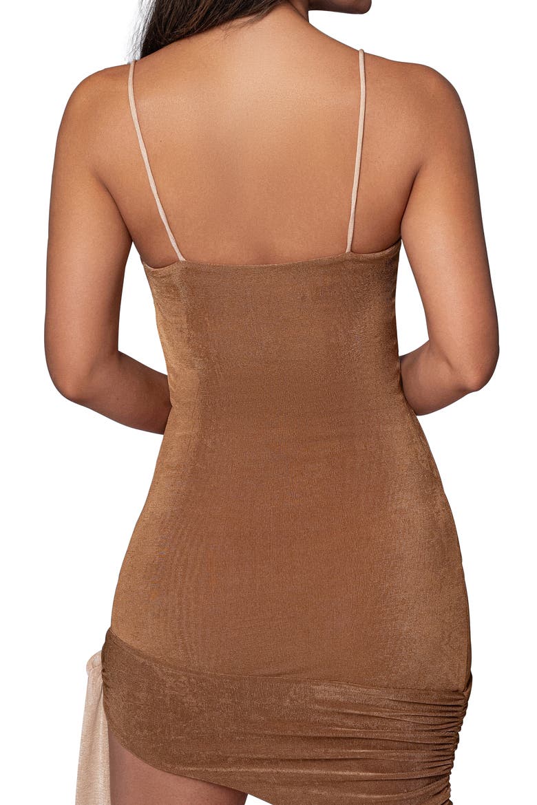 Mirage Reversible Minidress, Alternate, color, BROWN