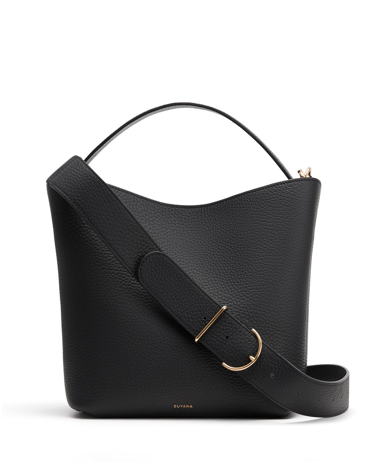 Cuyana Linea Bucket Bag, Main, color, Black