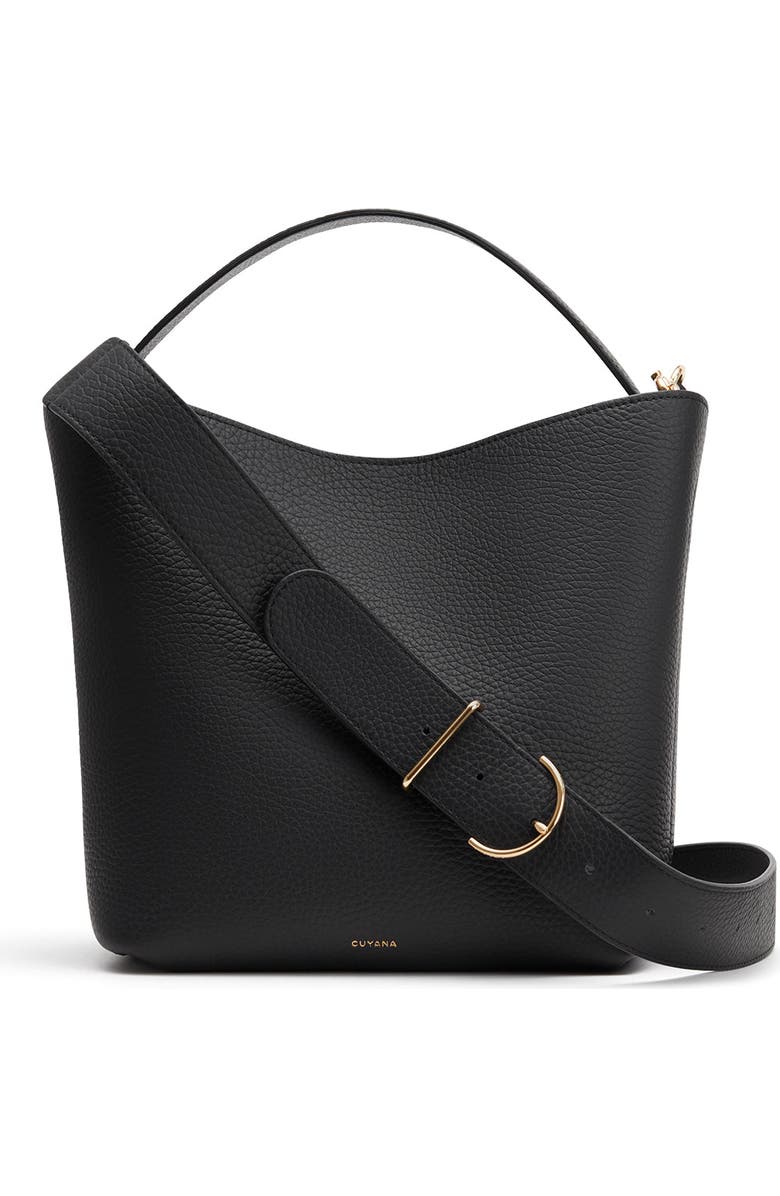 Cuyana Linea Bucket Bag, Main, color, Black