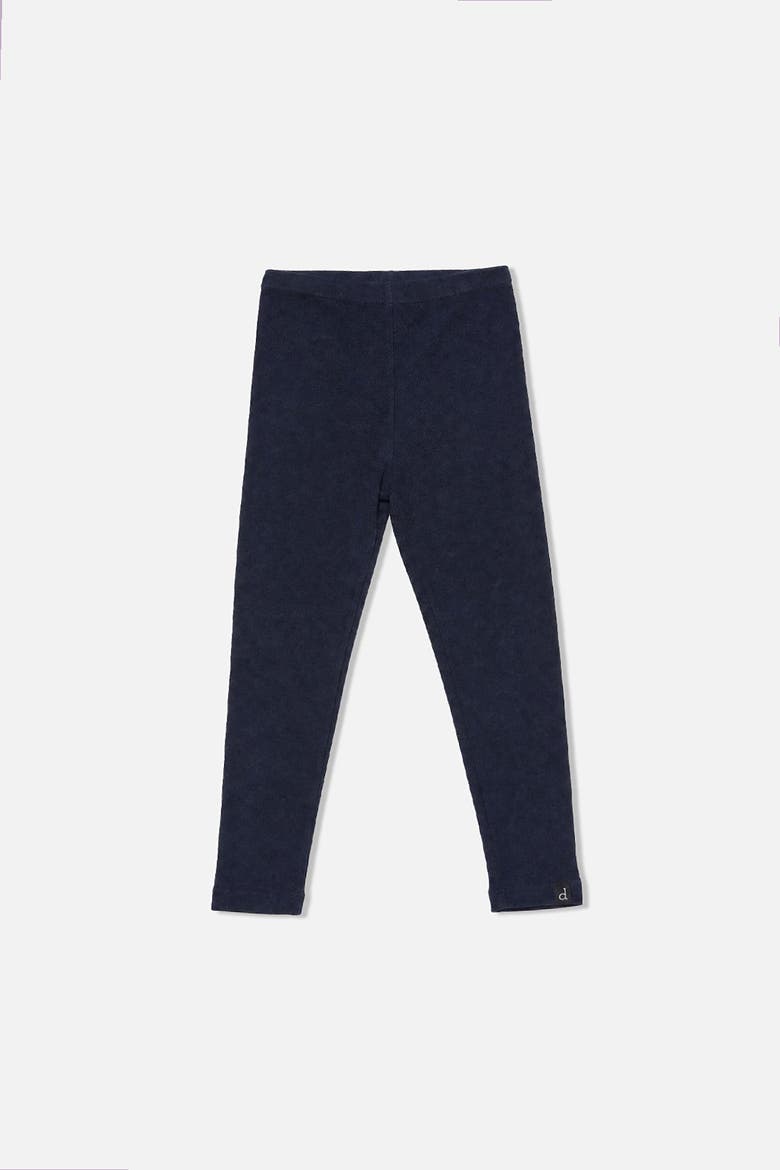 Rib Elastic Waistband Logo Patch Leggings, Main, color, Dark Blue