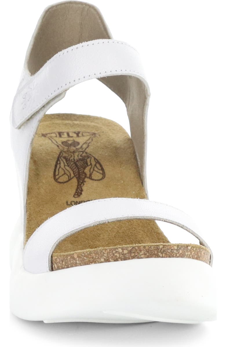 Fly London Gogo Platform Wedge Sandal, Alternate, color, 004 White Mousse
