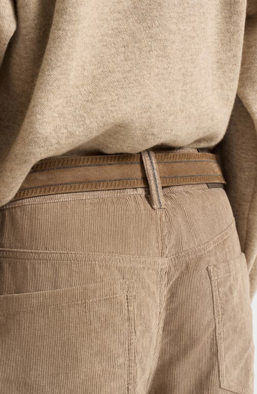 Brunello Cucinelli Square Contemporary Trousers In Brown