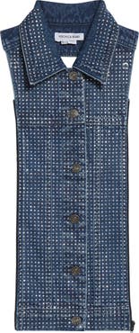 Veronica Beard Slate Rhinestone Dickey