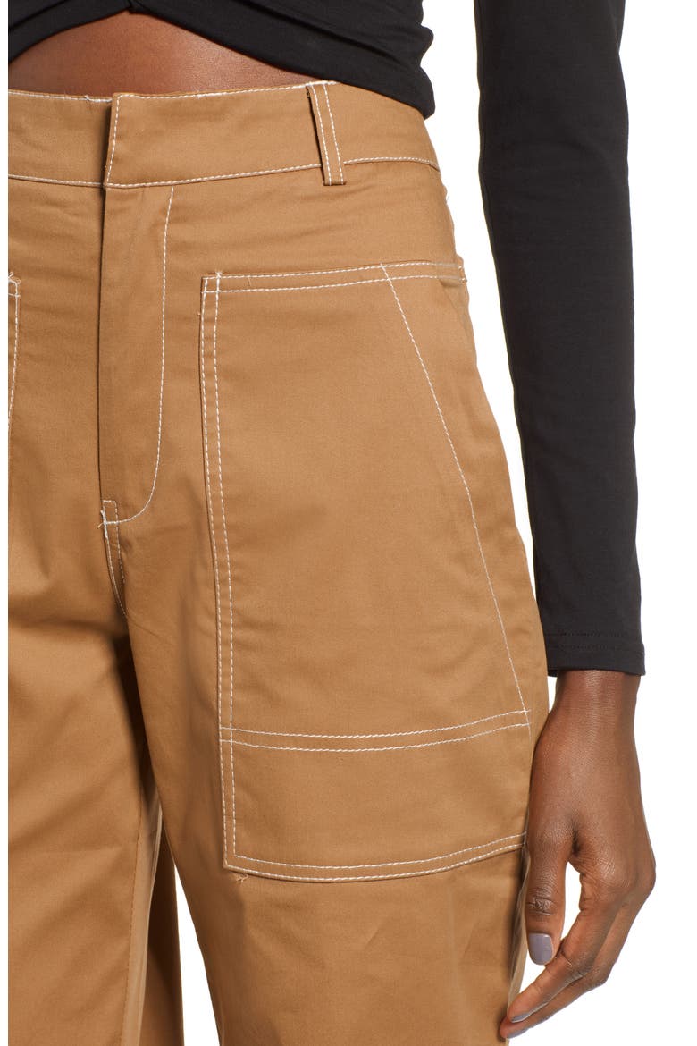 Ada Wide Leg Pants, Alternate, color, TAN