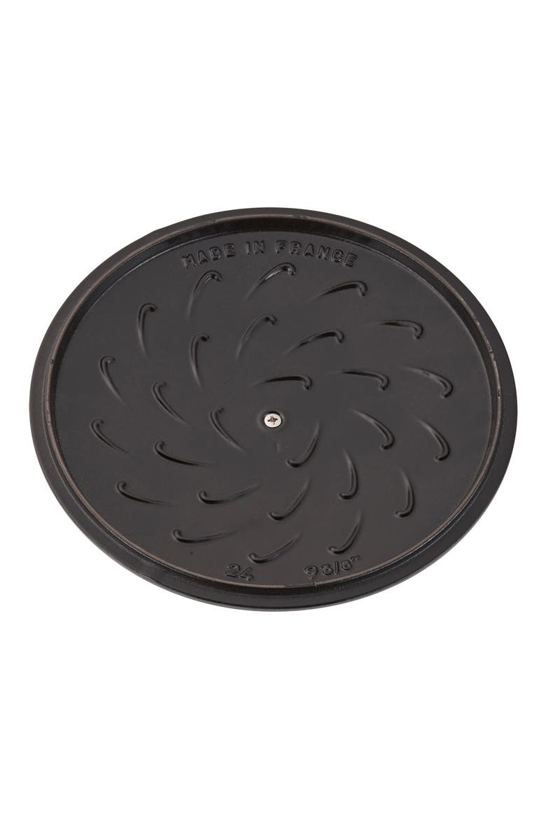 3.75-Quart Enameled Rooster Lid Cast Iron French/Dutch Oven, Alternate, color, GRAPHITE