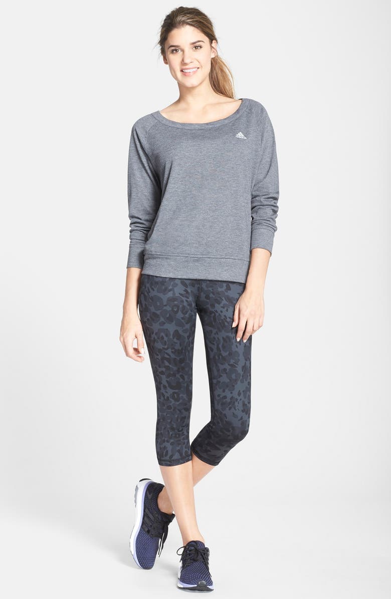 adidas Animal Print Capris, Alternate, color, 