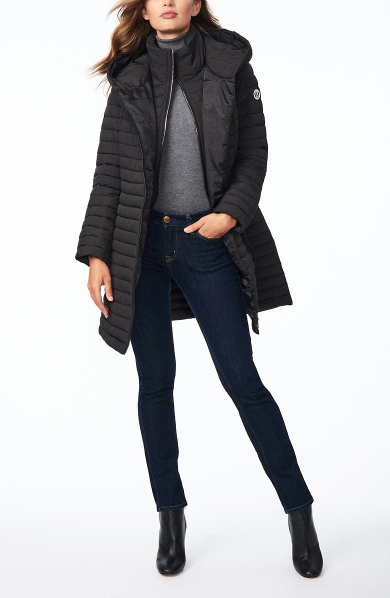 Bernardo Quilted Water Resistant Packable Walker Coat, Alternate, color,