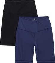 YOGALICIOUS Eclipse Crossover Waistband Yoga Shorts