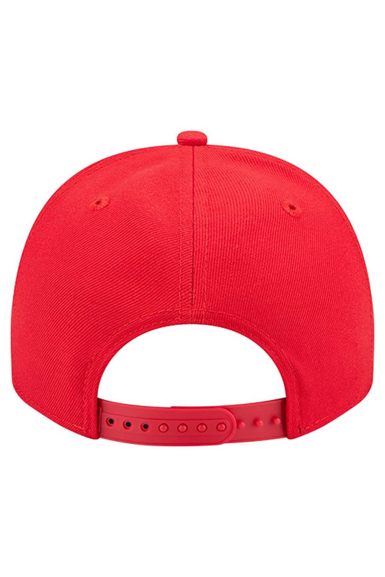 Men's New Era  Red Kansas City Chiefs Local Play A-Frame 9FIFTY Snapback Hat, Alternate, color, Red