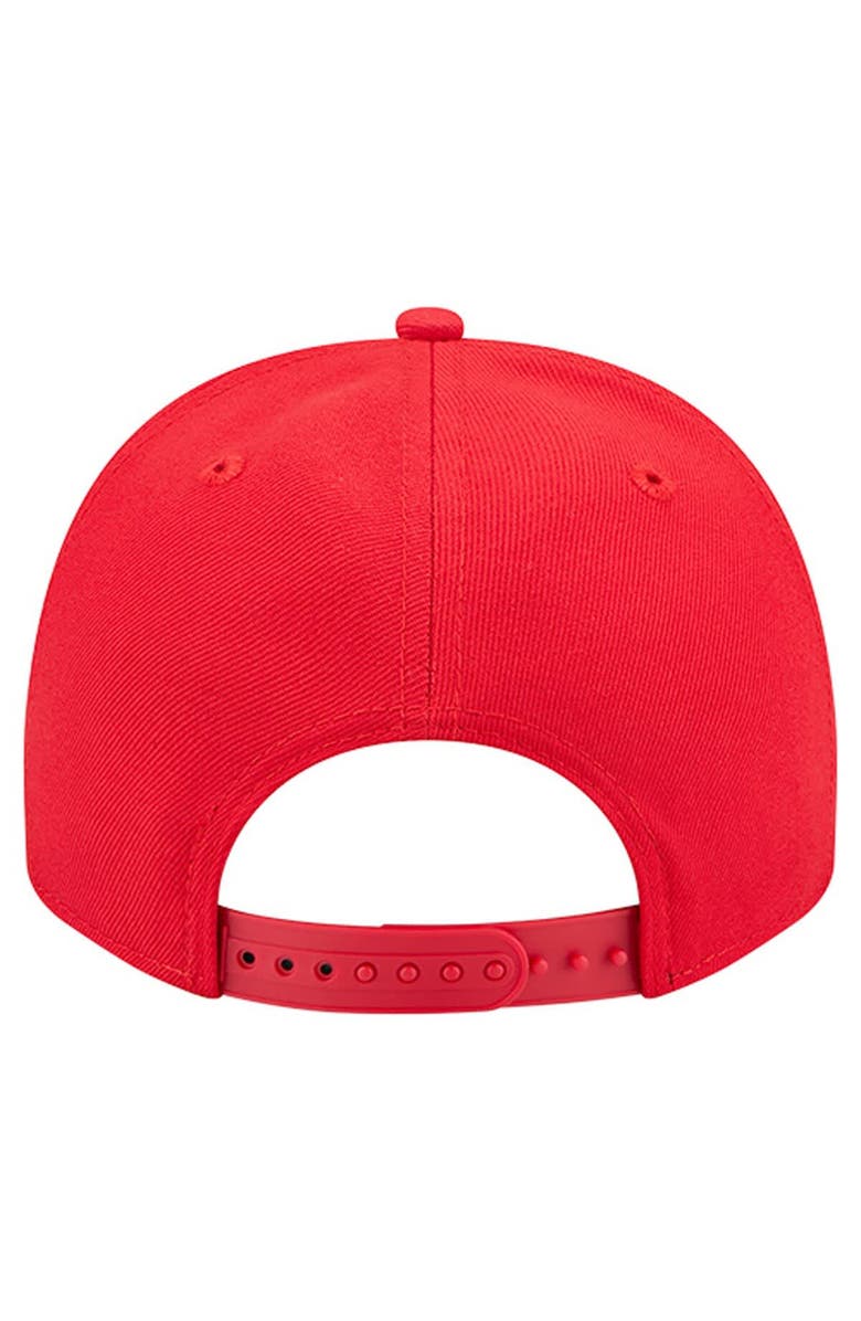 New Era Men
s New Era  Red Kansas City Chiefs Local Play A-Frame 9FIFTY Snapback Hat, Alternate, color, Red