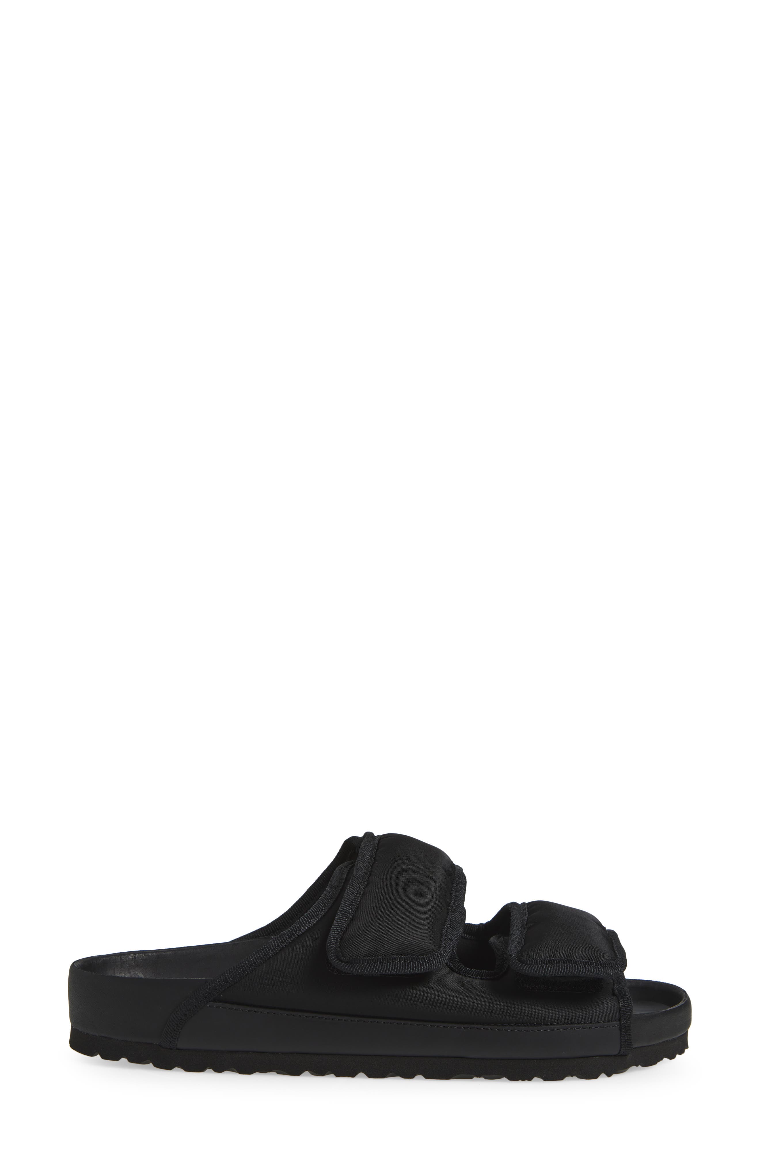 1774 BIRKENSTOCK Arizona Black Cozy Nylon Sandal, Alternate, color, 