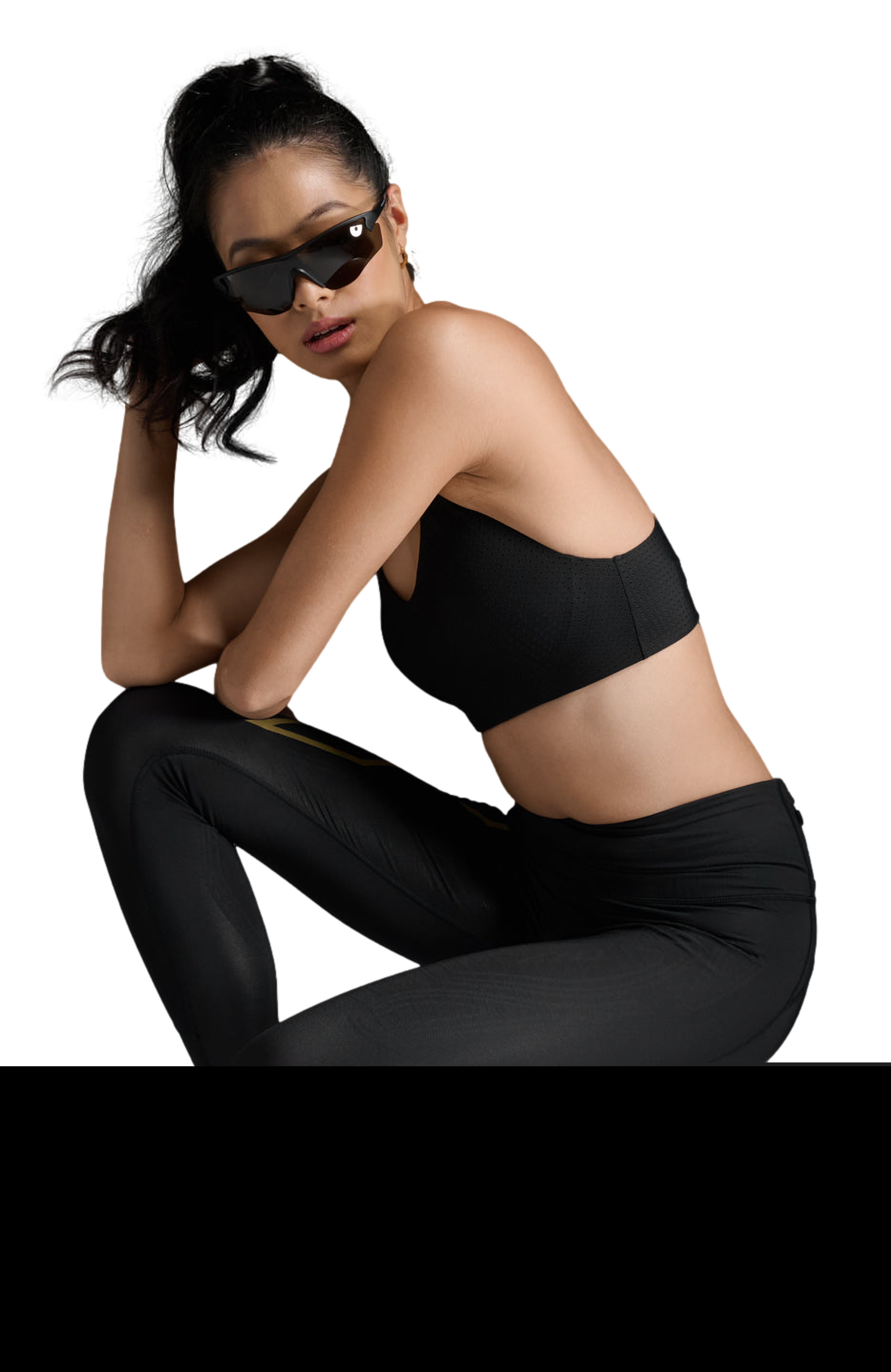 2XU Light Speed Mid-Rise CompTight, Alternate, color, Black/Gold Reflective