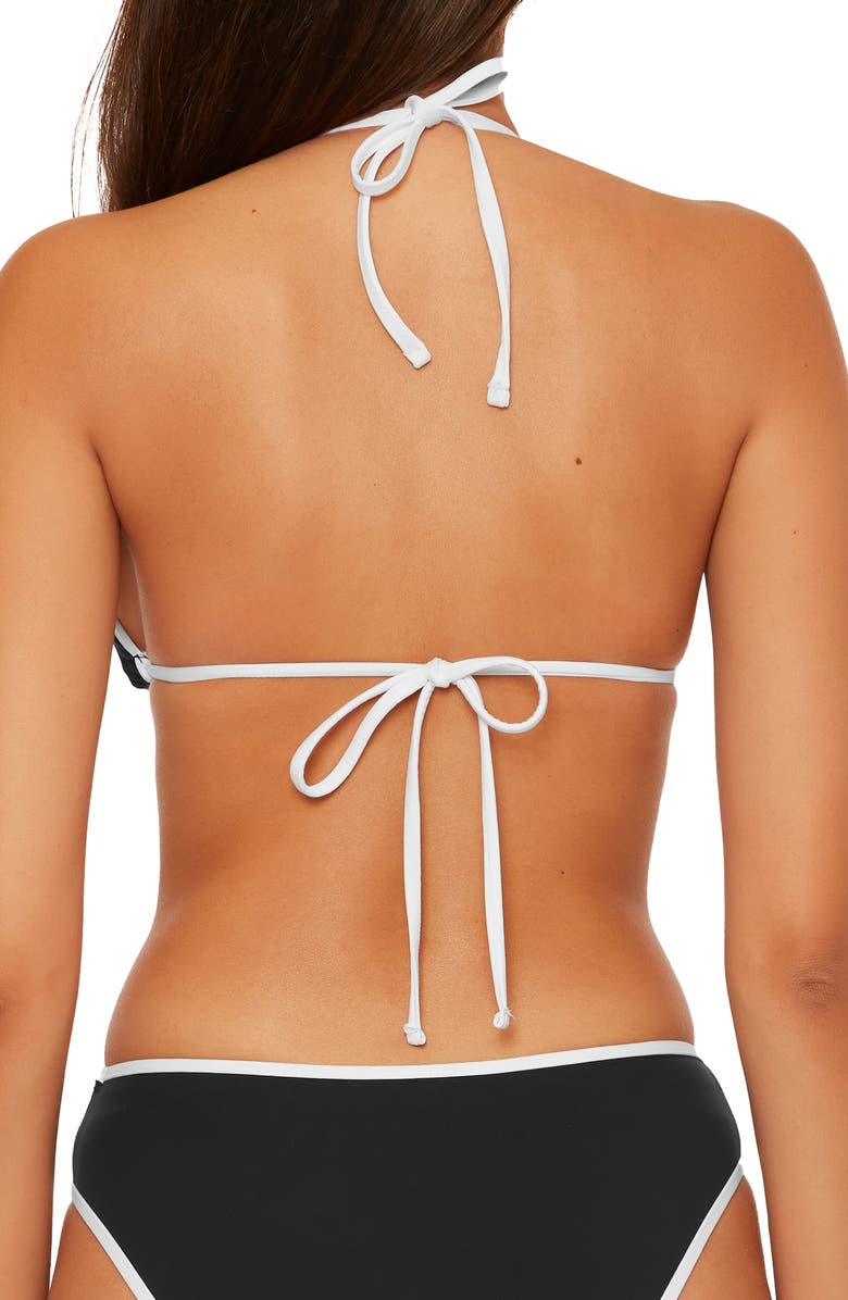 Becca Sport Mode Triangle Bikini Top, Alternate, color, Black