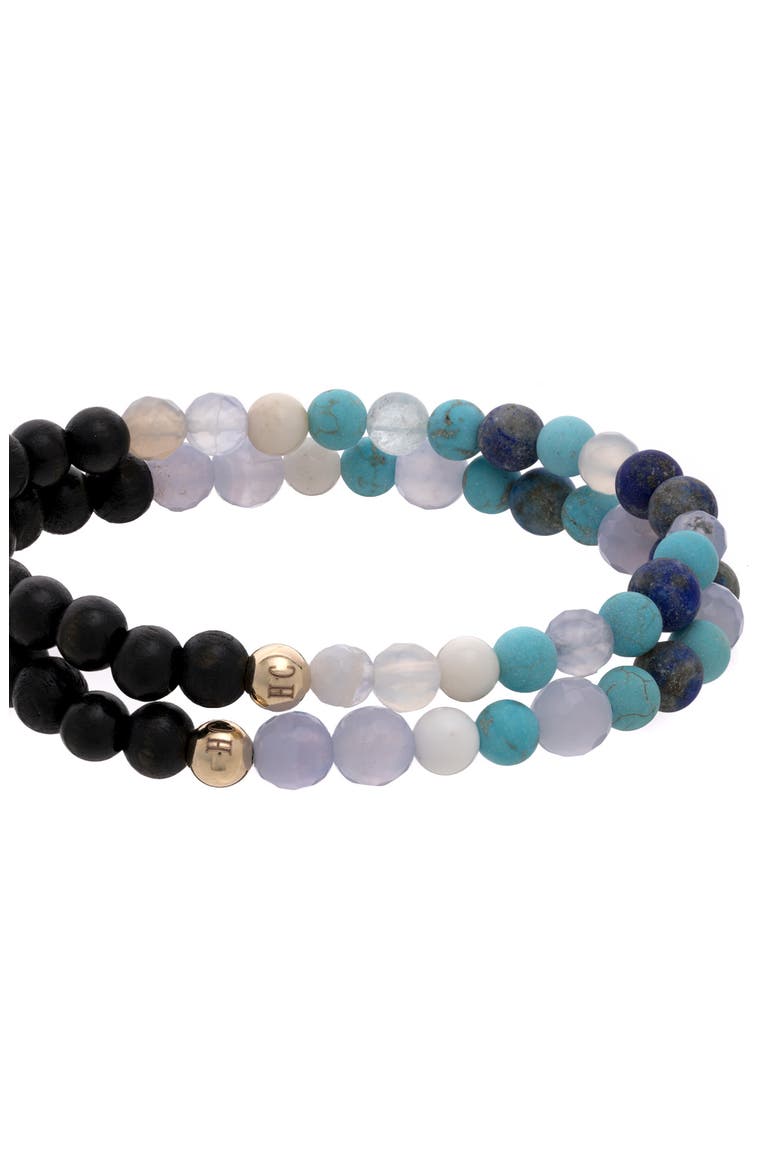 Men's N16 Protection & Inner Strength Set of 2 Healer's Bracelets, Alternate, color, BLACK