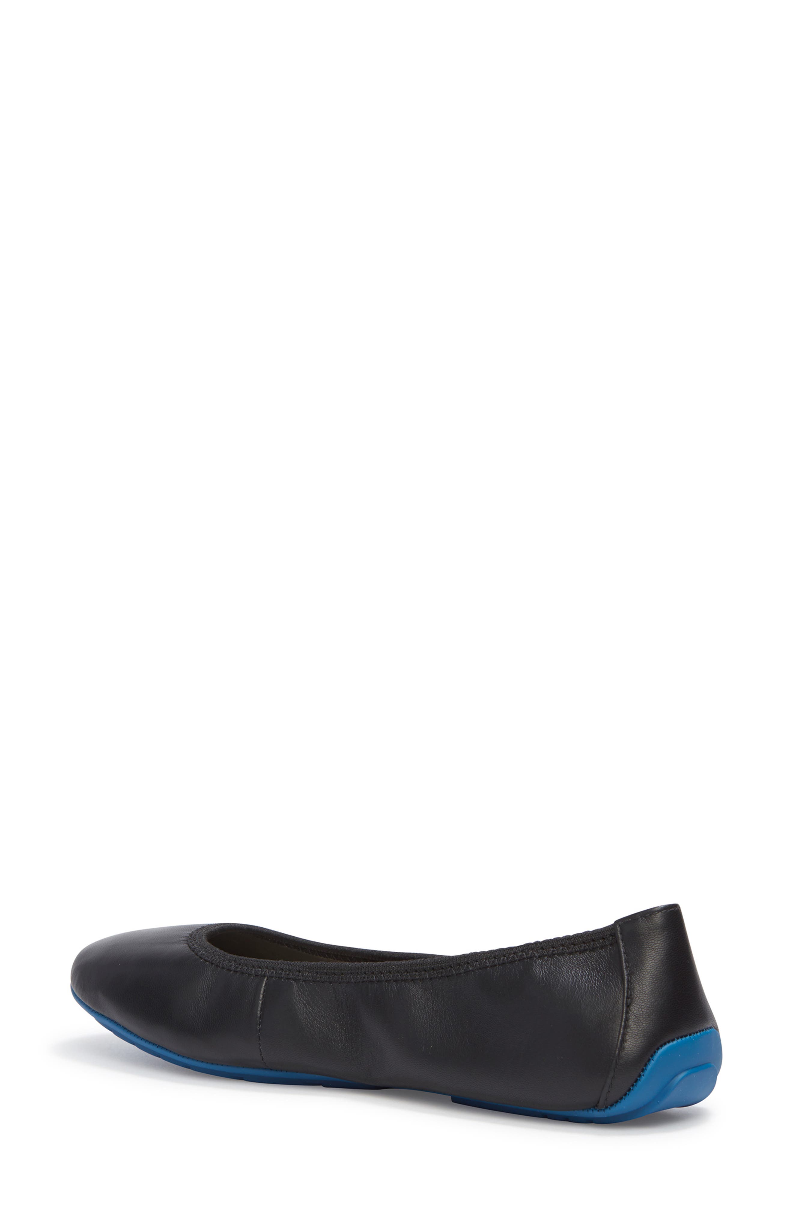 'Tru Blu' Flat, Alternate, color, BLACK LEATHER