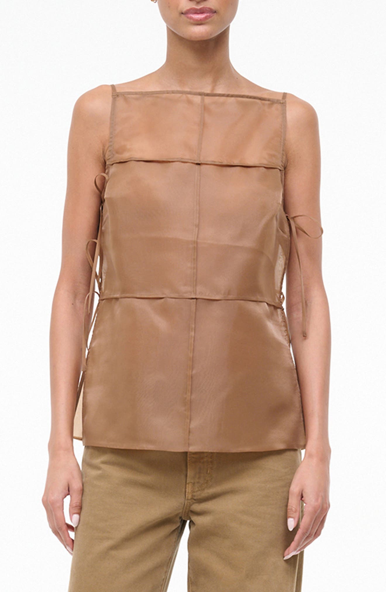 Chandler Side Tie Sleeveless Chiffon Top
