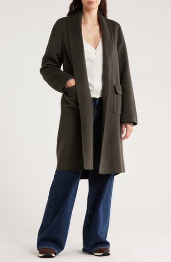 Splendid X Cella Jane Icon Shawl Collar Coat In Gray