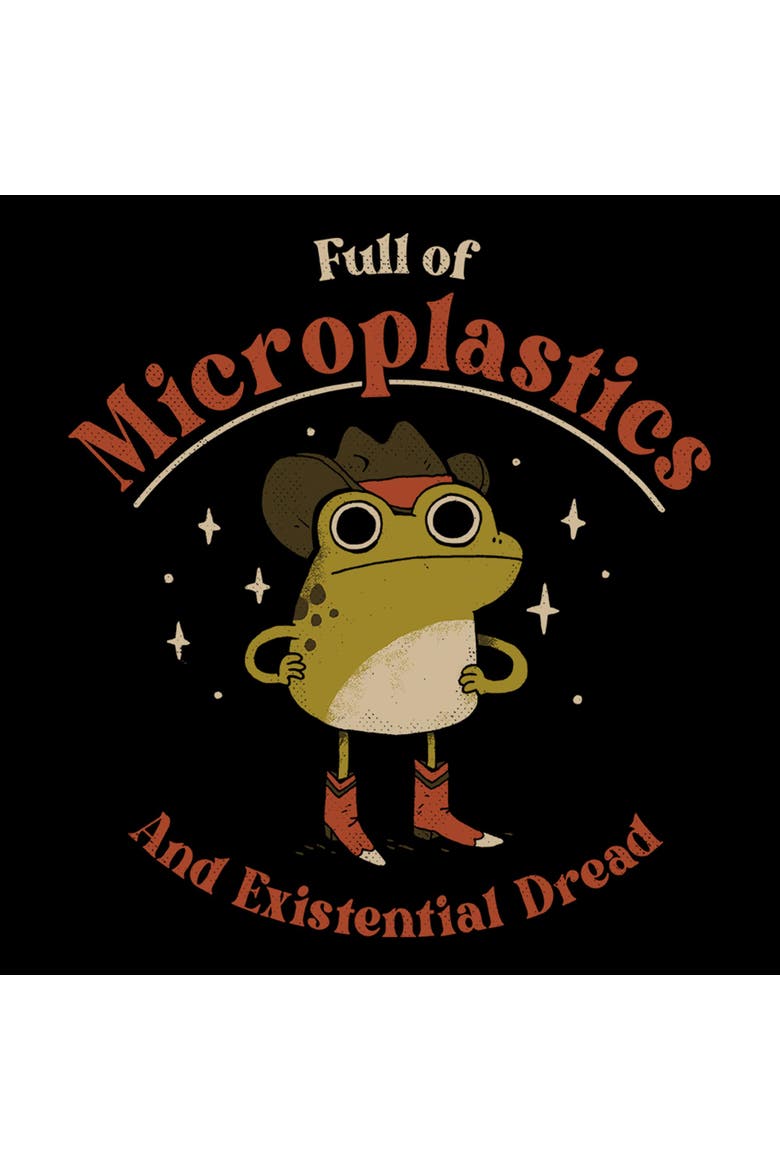 Men's Lost Gods Frog Full Of Microplastics  Graphic T-Shirt, Alternate, color, Black