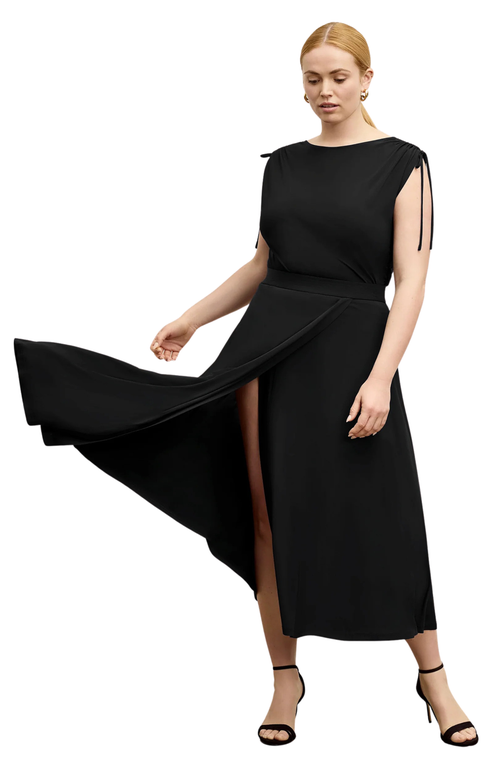 M.m.lafleur Ara Light Jersey Skirt In Black