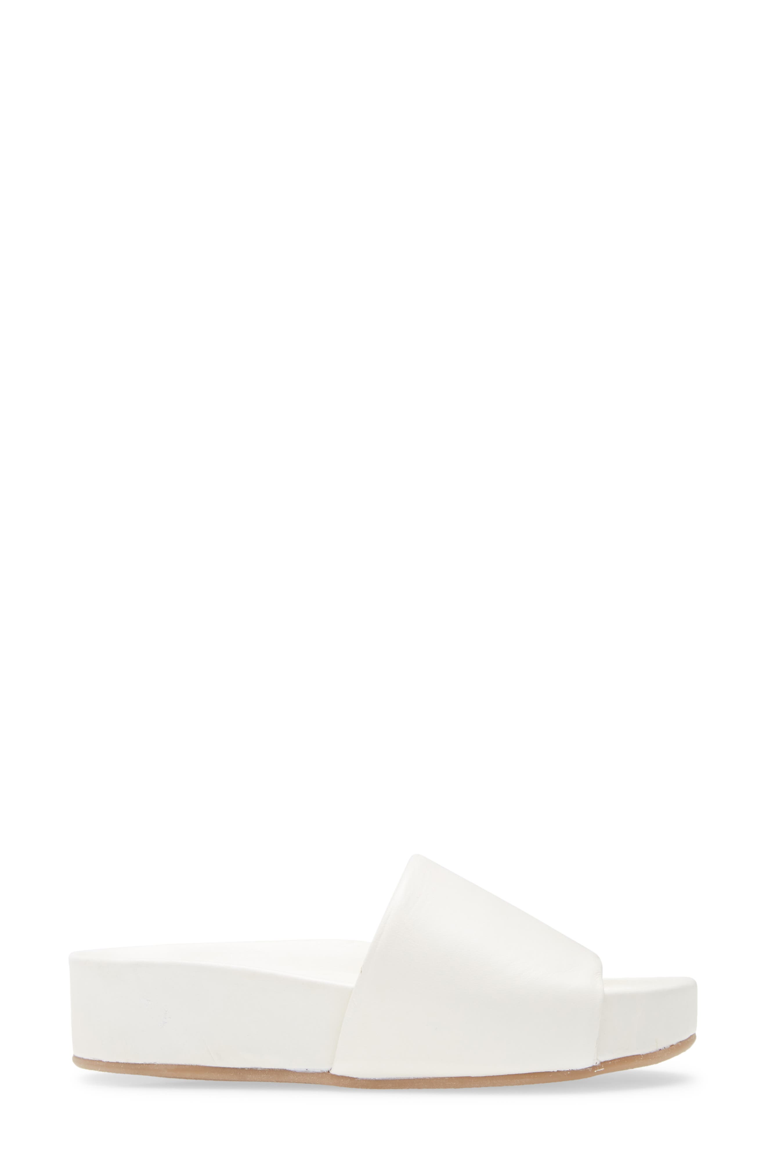Pelican Platform Slide Sandal, Alternate, color, WHITE