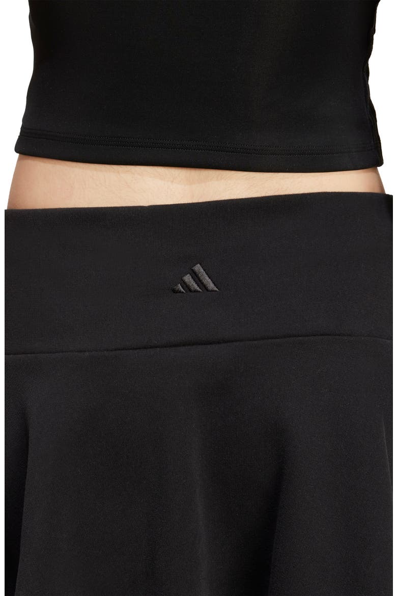 3-Stripes French Terry Miniskirt, Alternate, color, BLACK/ BLACK