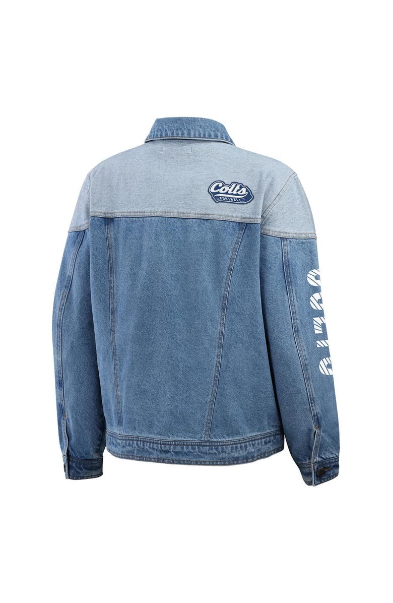 WEAR by Erin Andrews Women's WEAR by Erin Andrews Indianapolis Colts Full-Button Denim Jacket, Alternate, color, Denim