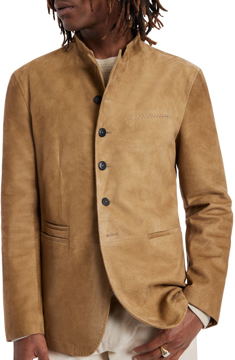 John Varvatos Slim Fit Suede Jacket, Alternate, color, 