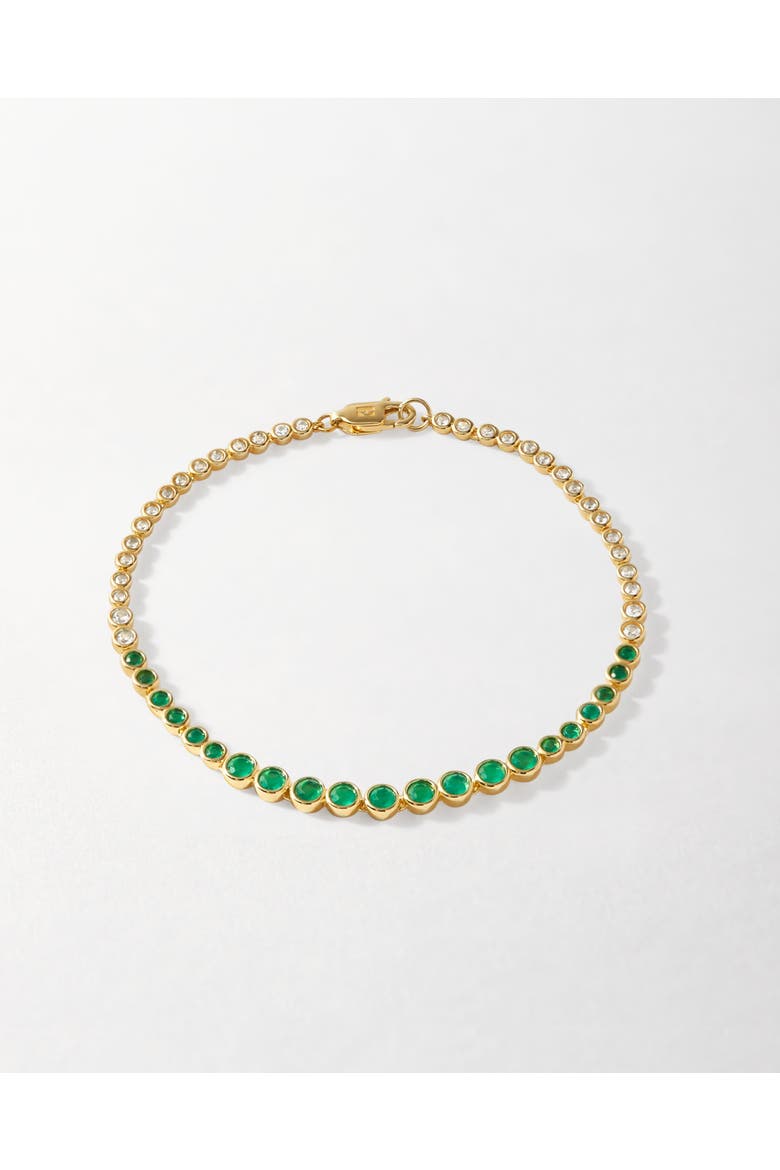Serena Tennis Bracelet, Main, color, Green