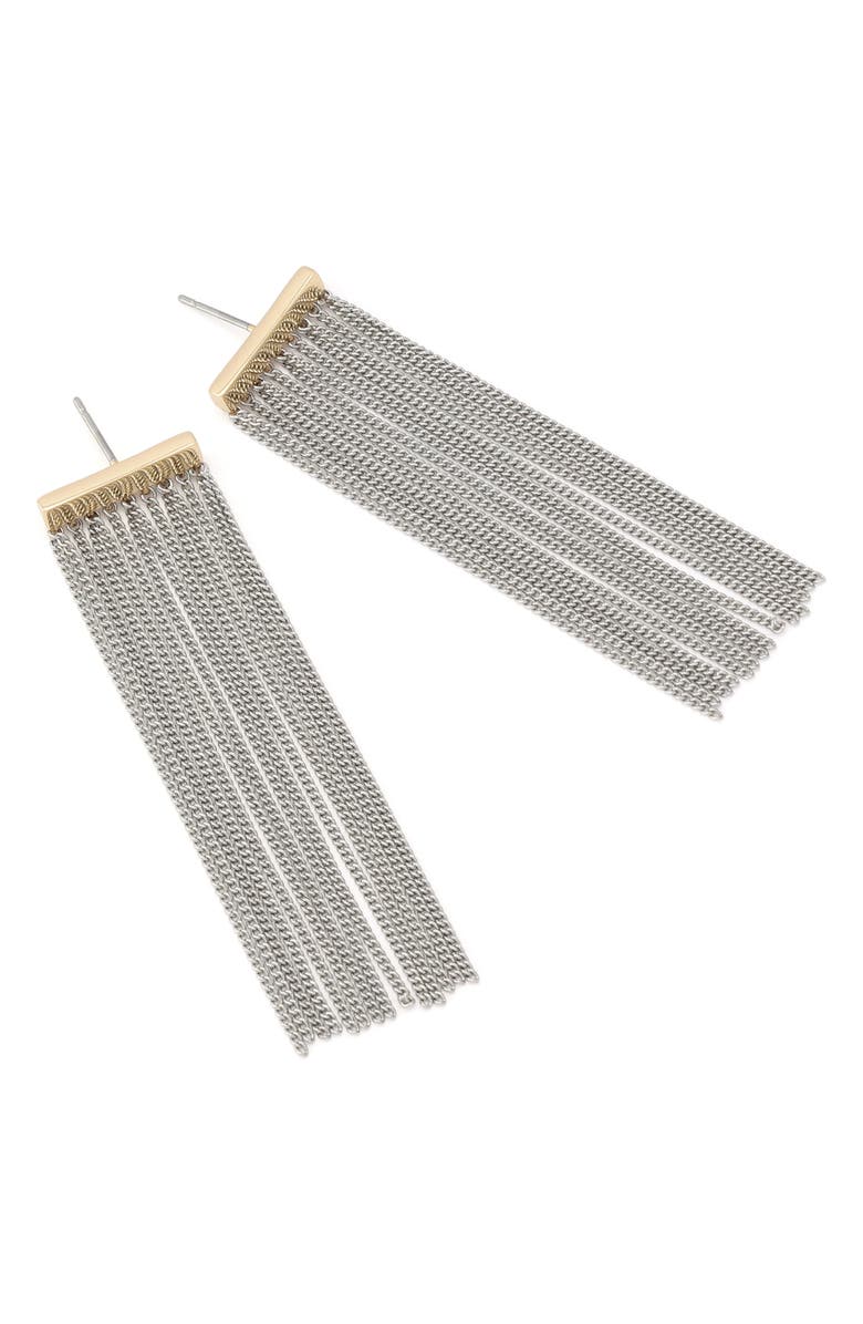 AllSaints Del Chain Drop Earrings, Alternate, color, Two Tone