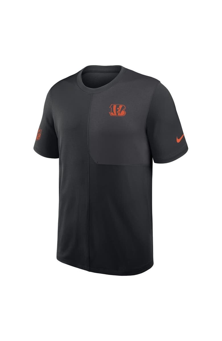 Nike Men's Nike Black Cincinnati Bengals Sideline UV Performance Coach Shirt, Alternate, color, Black