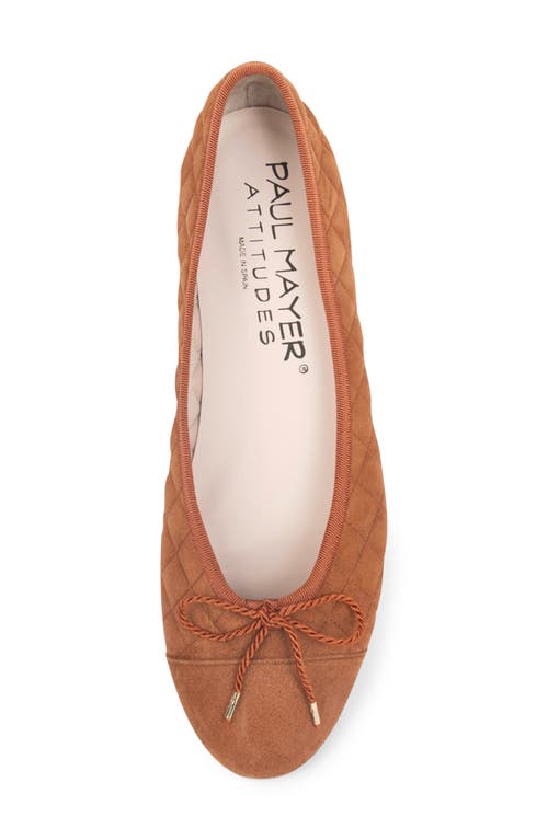 Paul Mayer Best Cap Toe Ballet Flat In Brown