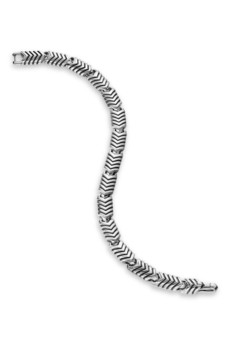 Chevron Link Bracelet in Sterling Silver, Alternate, color, SILVER