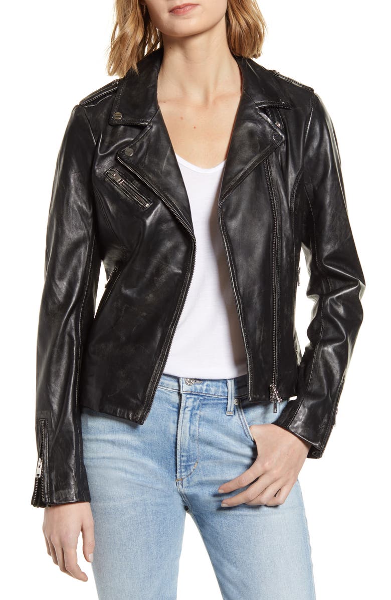 LAMARQUE Longer Moto Jacket, Main, color, 