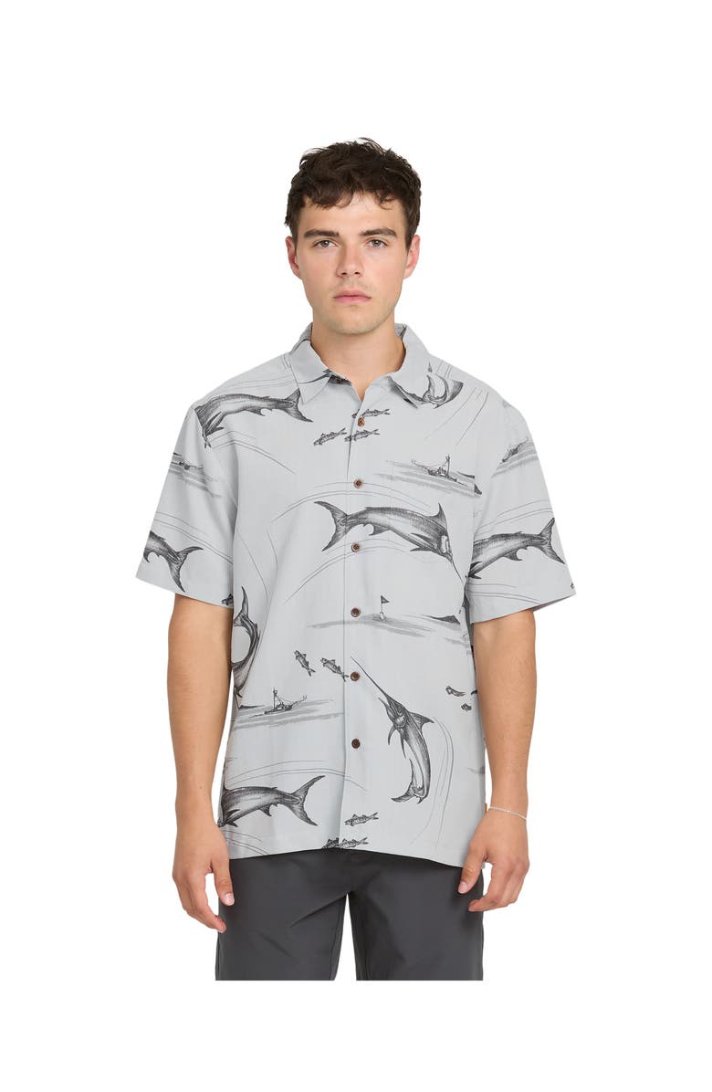 Quiksilver Waterman Fish On Short Sleeve Shirt, Main, color, High Rise