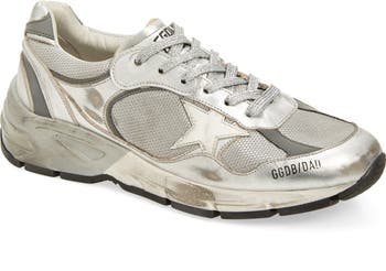 Golden Goose Deluxe Dad-Star Silver Low Top Sneaker (Women