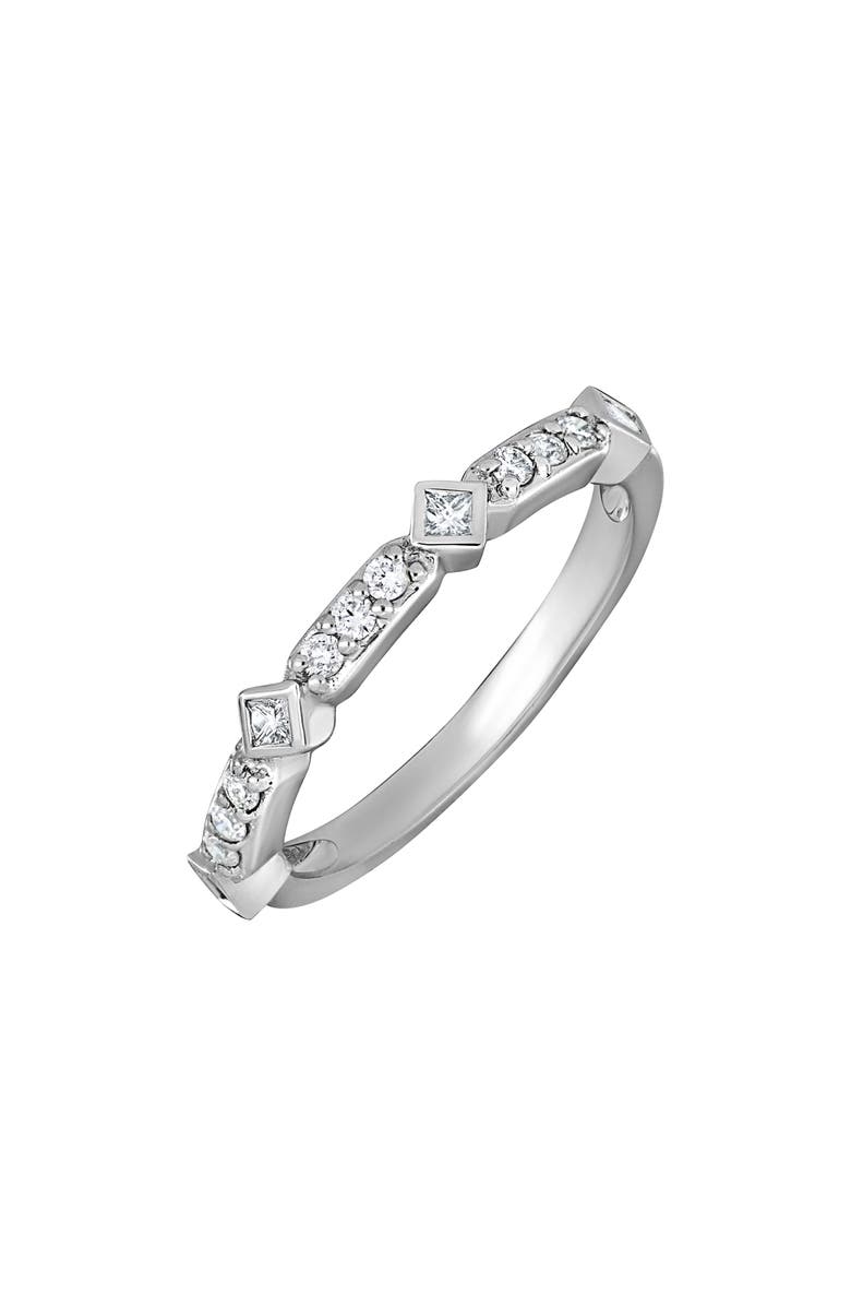 Bony Levy Geometric Diamond Stacking Ring, Main, color, 18Kw