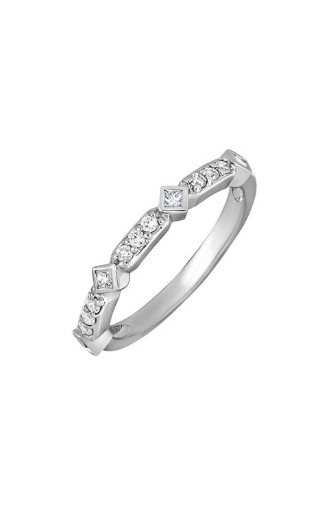 Geometric Diamond Stacking Ring