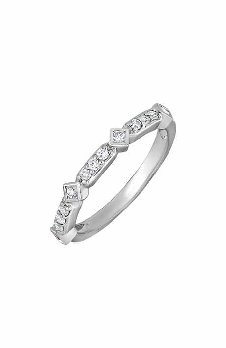 Bony Levy Geometric Diamond Stacking Ring