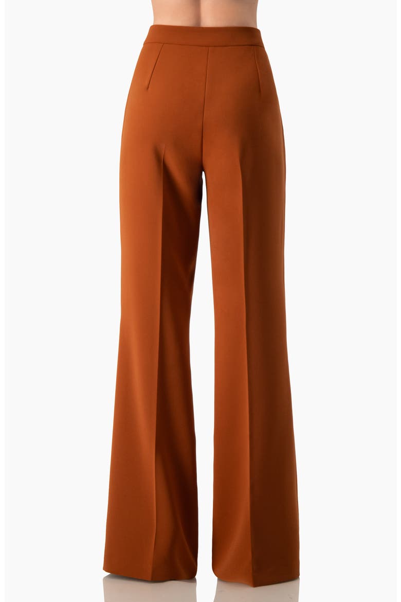 High-Rise Semi-Flare Trousers, Alternate, color, Chedron